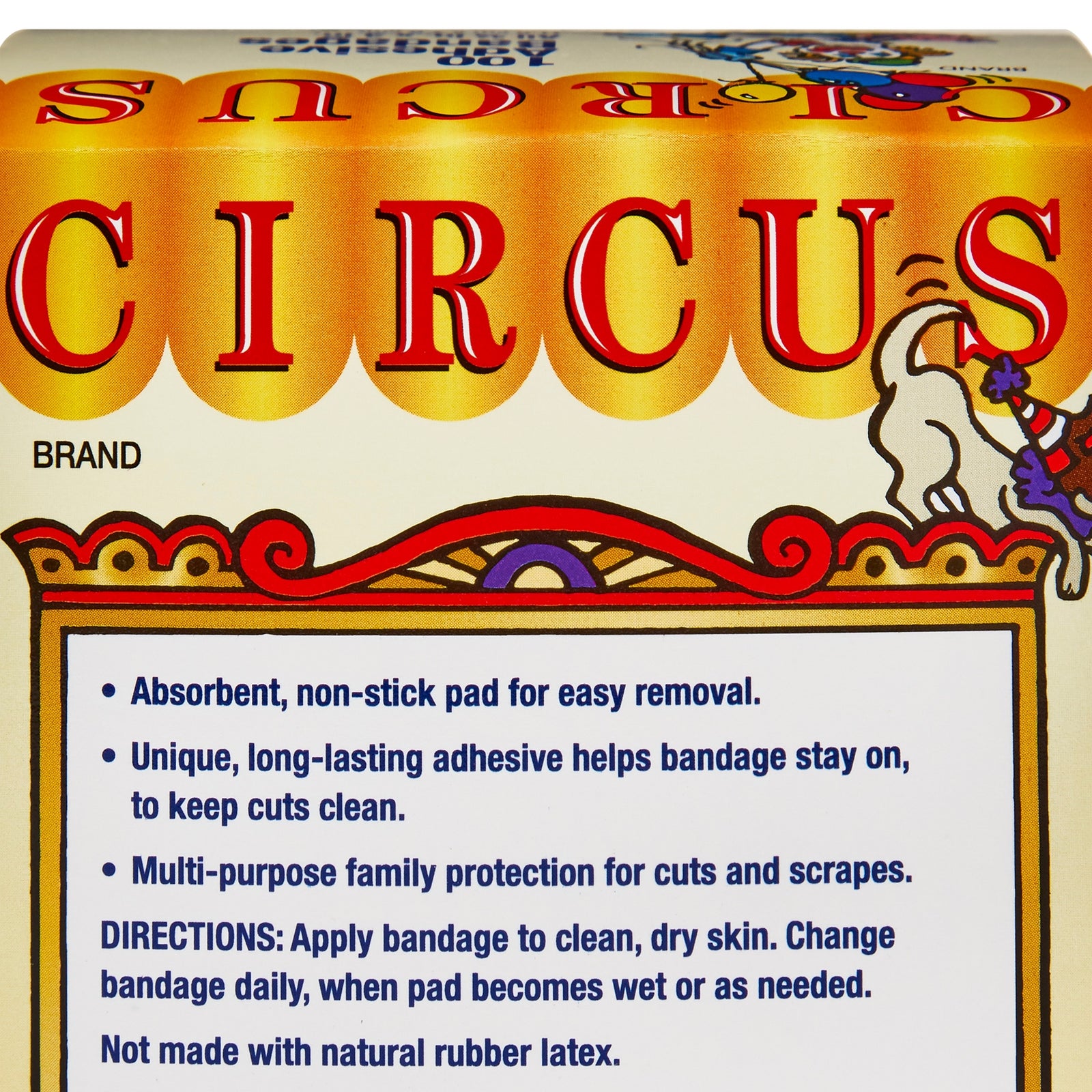 Stat Strip® Fabric Adhesive Strip 3/4 x 3 Inch Sterile - Circus Kid Design (Case of 1200)