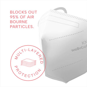 KN95 Face Mask | Individually Wrapped, Elastic Ear Loops - Bag of 10 alternate image