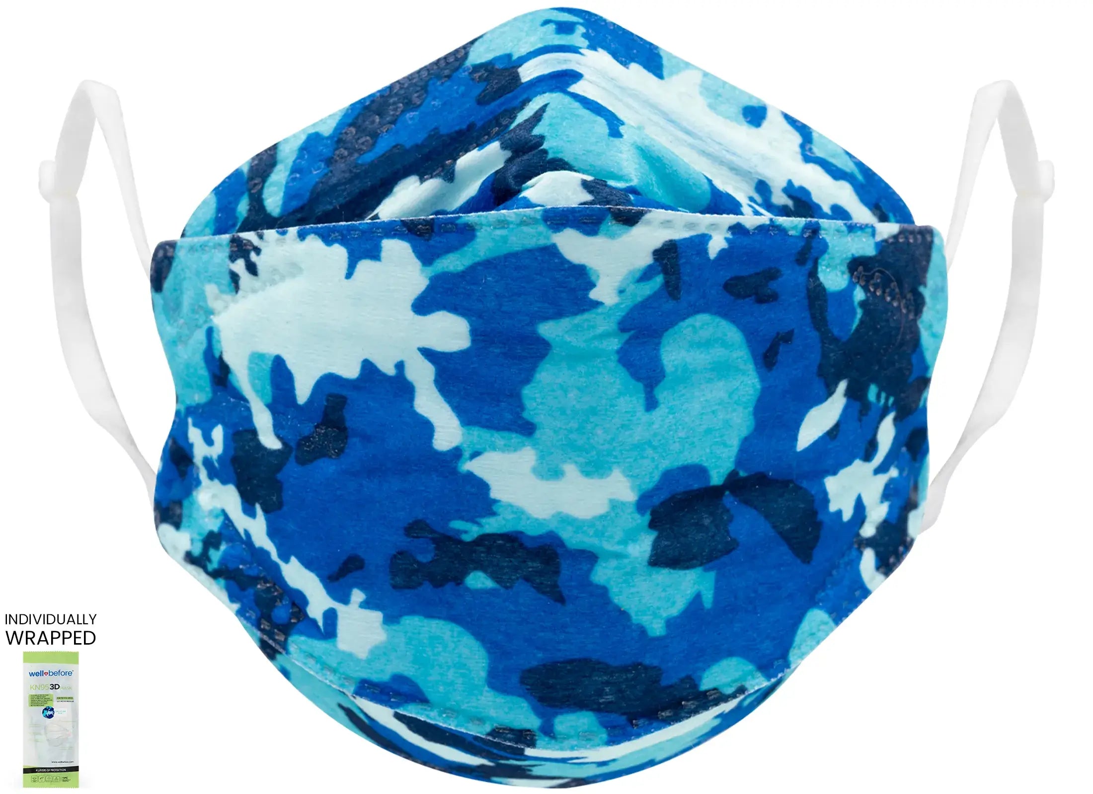 Kids KN95 3D Mask | Individually Wrapped, Elastic Ear Loops