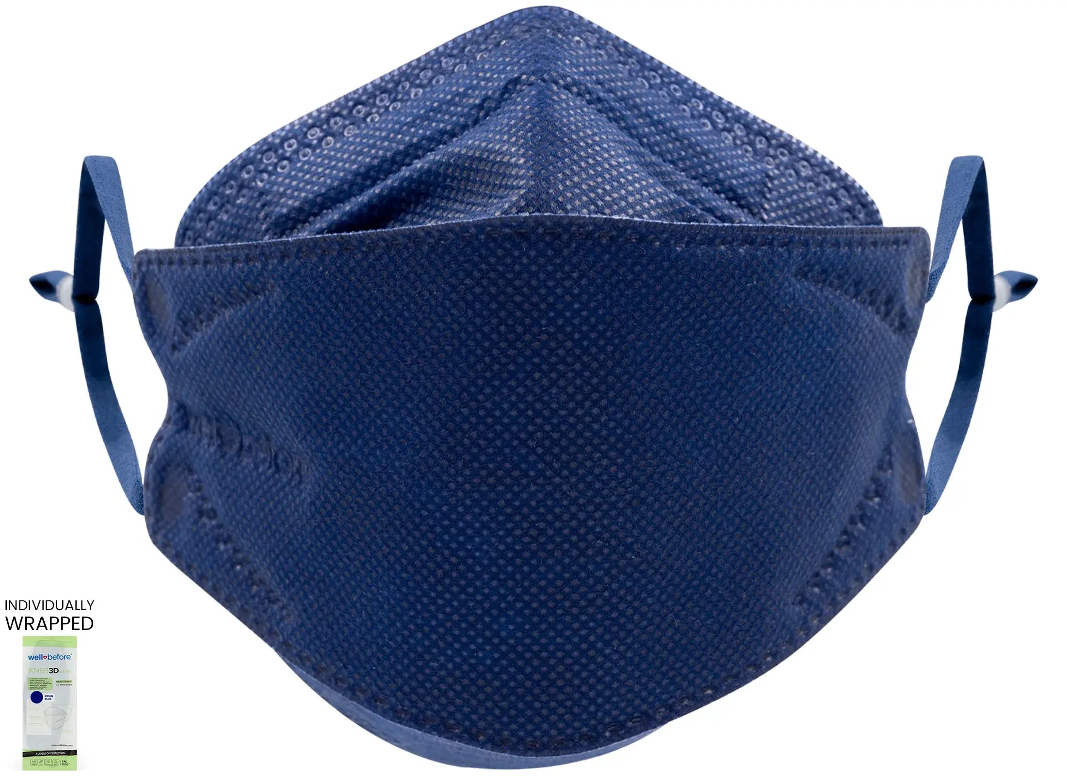 Kids KN95 3D Mask | Individually Wrapped, Elastic Ear Loops