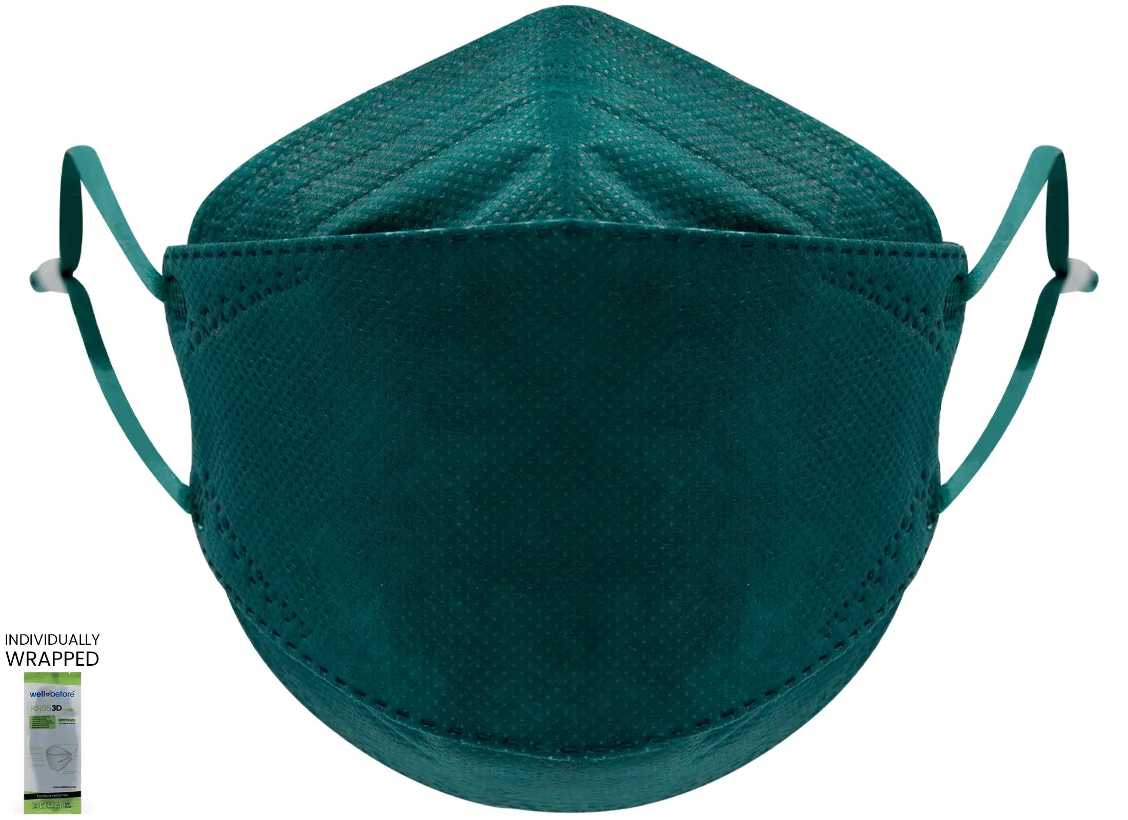 Kids KN95 3D Mask | Individually Wrapped, Elastic Ear Loops