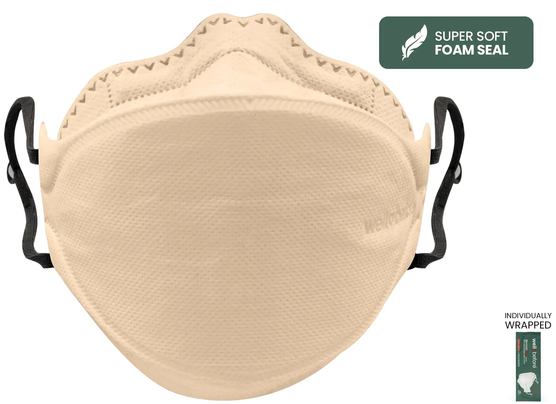 KN95 3D Pro Face Mask | Premium 3D Fit, Anti-fogging, Adjustable Ear Loops