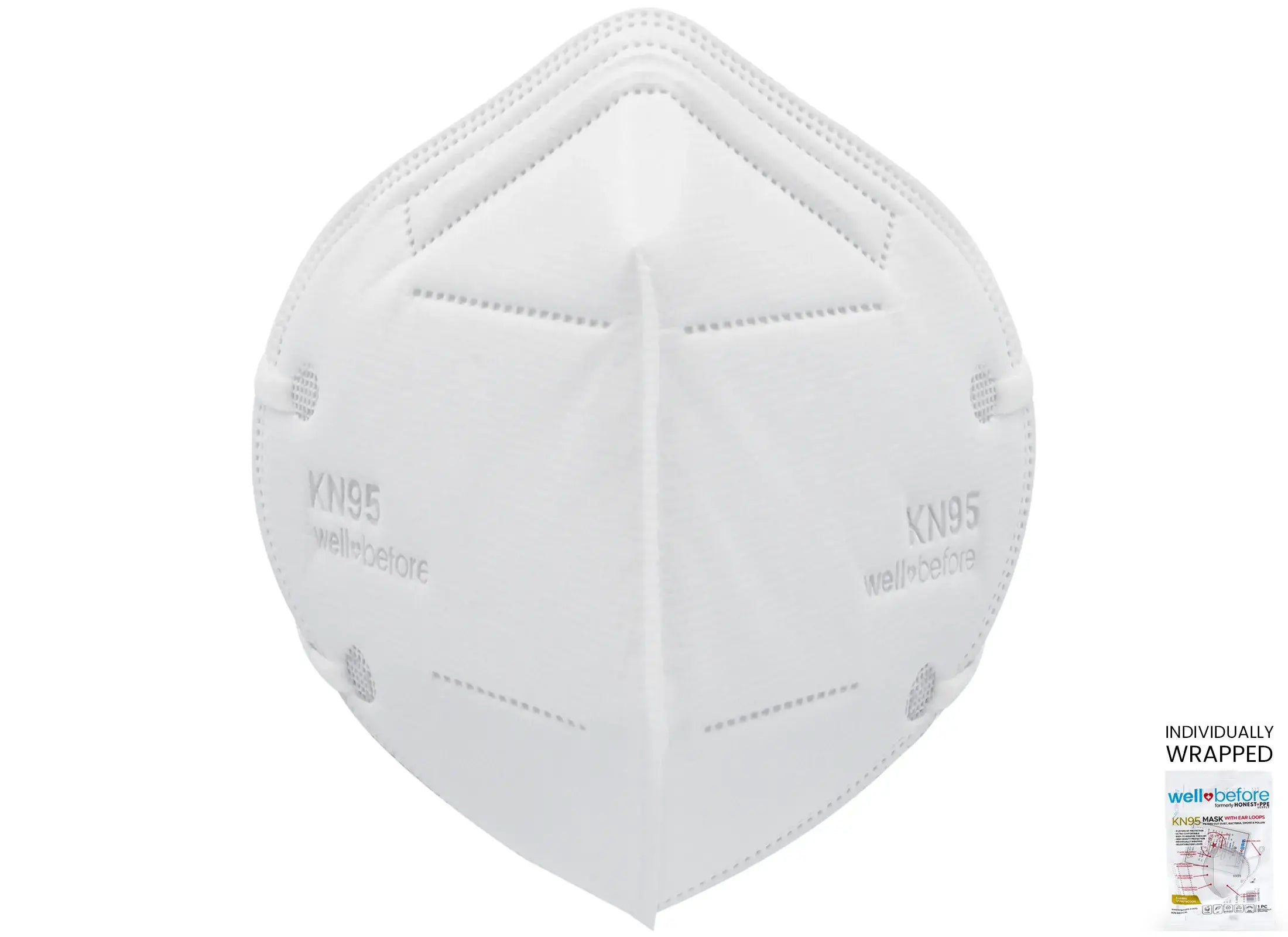 KN95 Face Mask | Individually Wrapped, Elastic Ear Loops