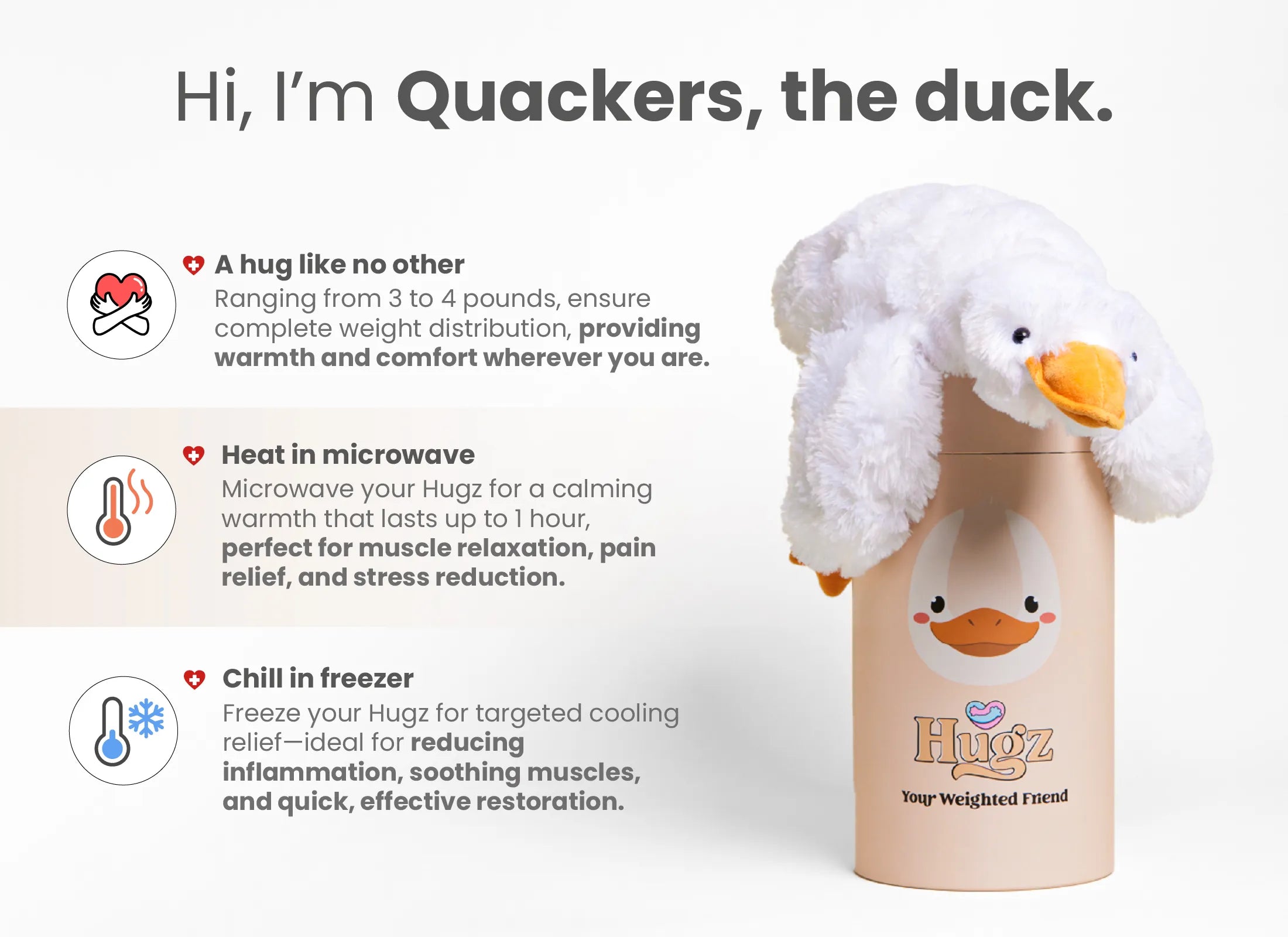 Hot And Cold Therapy Weighted Toy For Anxiety Relief by HUGZ