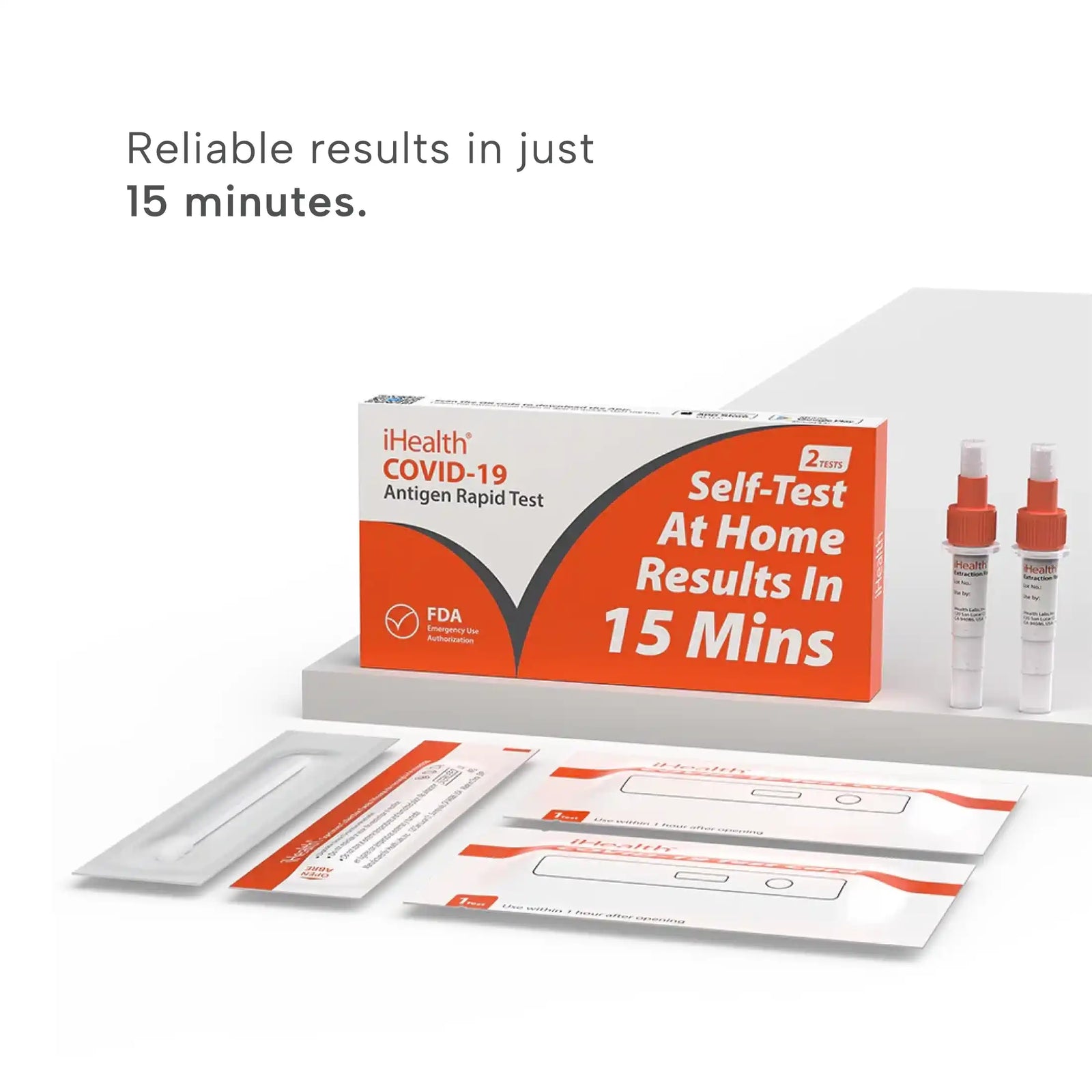 iHealth COVID-19 Antigen Rapid Self-Test (2 tests)