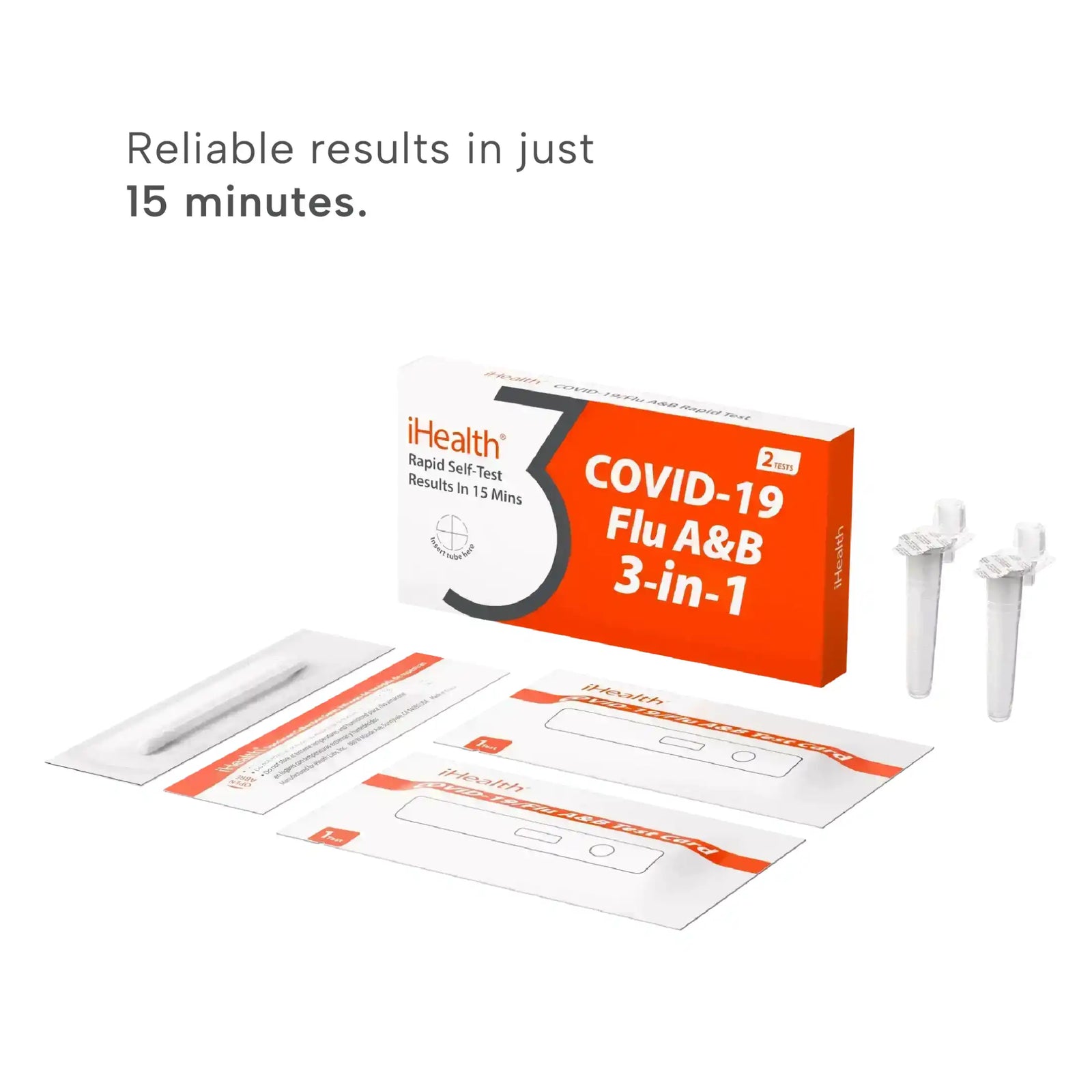 iHealth COVID-19 / Flu A&B Rapid Self-Test (2 tests)