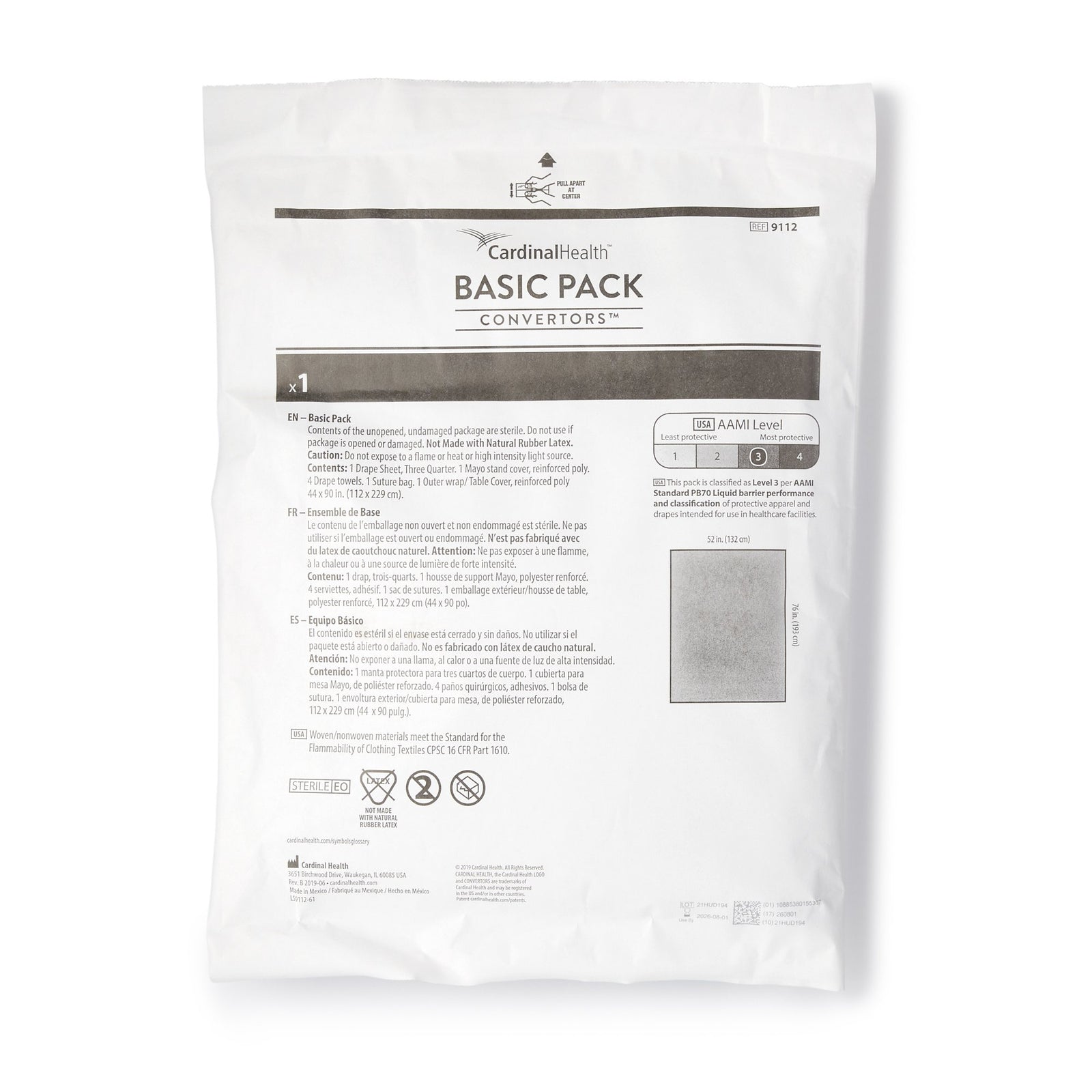 CARDINAL HEALTHC Basic Pack General Purpose Drape Pack, 10/Case