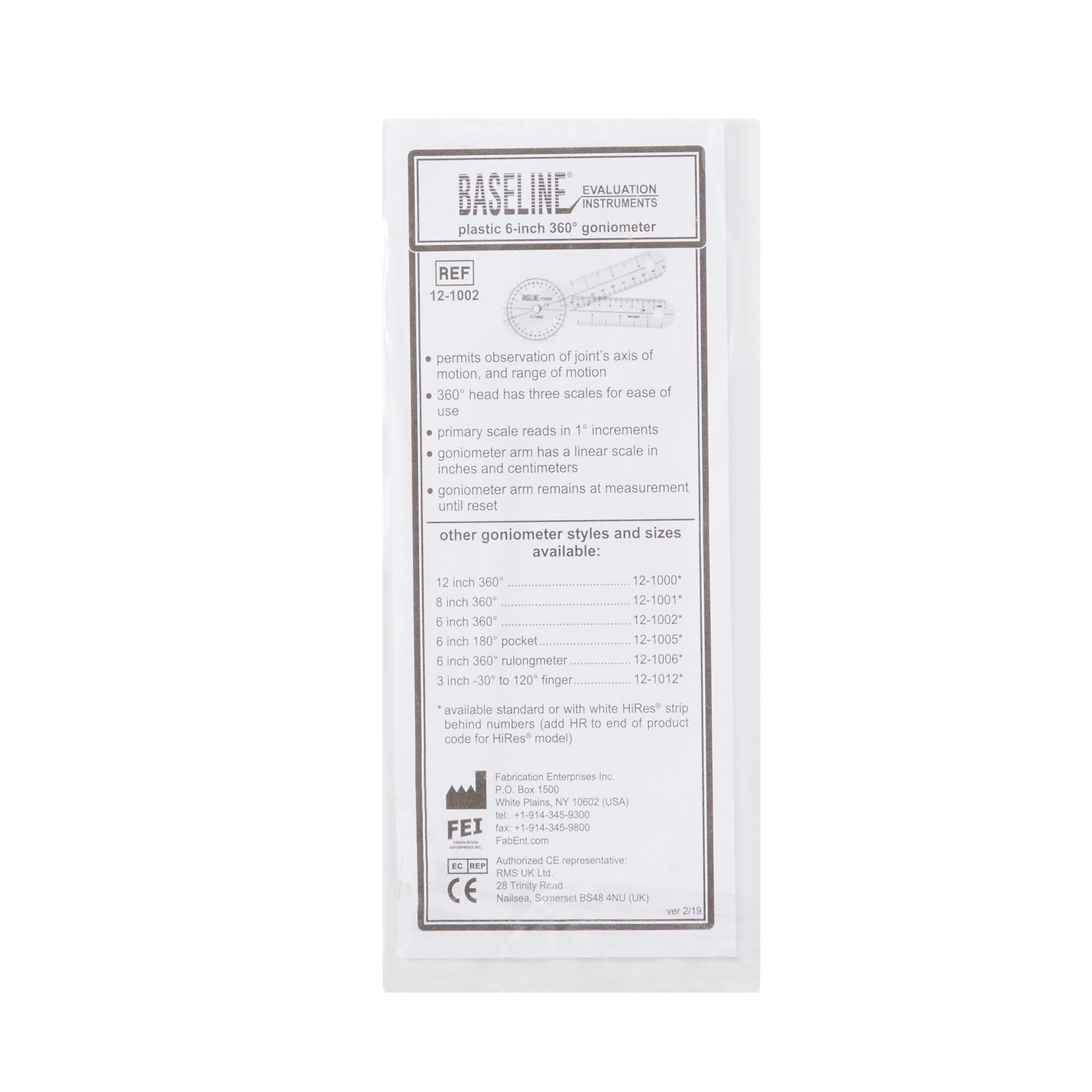 Baseline® Goniometer - 6 Inch