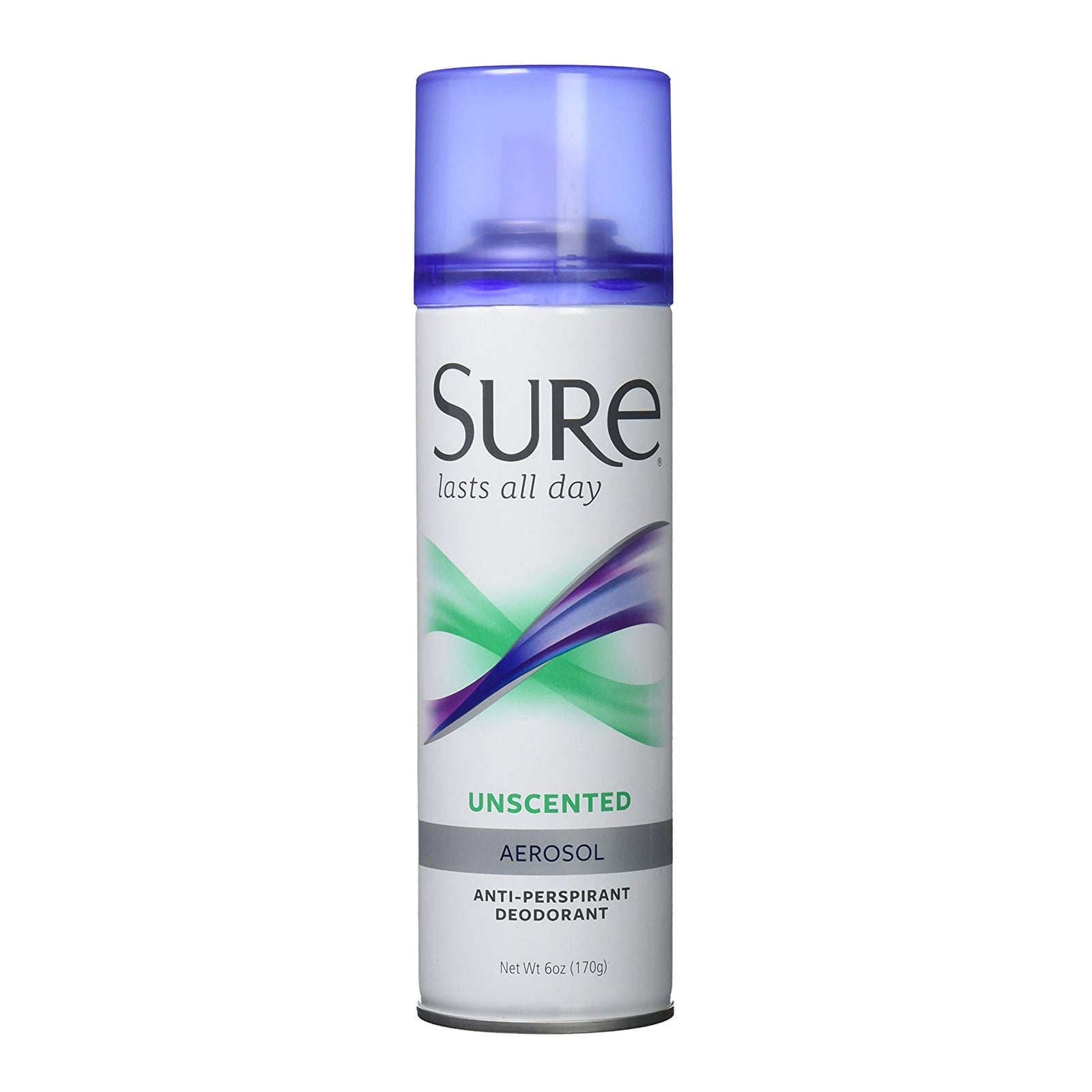 Sure Unscented Antiperspirant Deodorant Aerosol Spray 6 oz