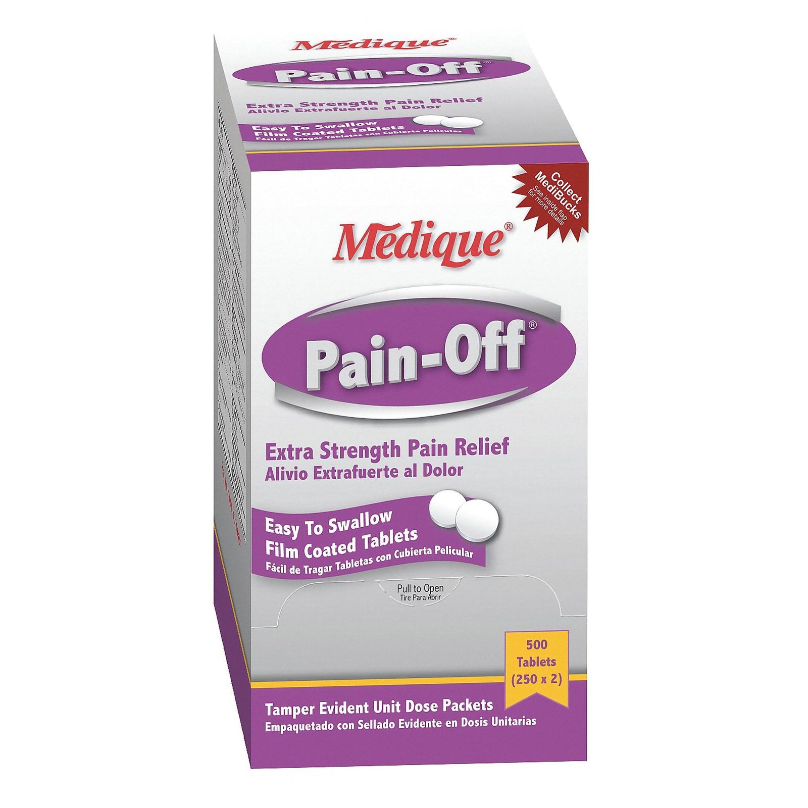 Pain-Off® Pain Relief Tablets 250 mg/250 mg/65 mg - Box of 500 Tablets