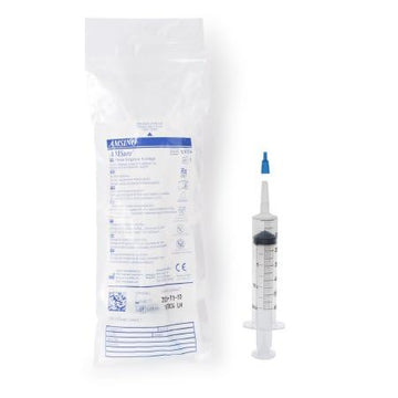 AMSure Pole Syringe with Catheter Tip and Tip Protector, 60 cc, Flat Top, Small Tip Adapter, Latex-Free, Nonsterile