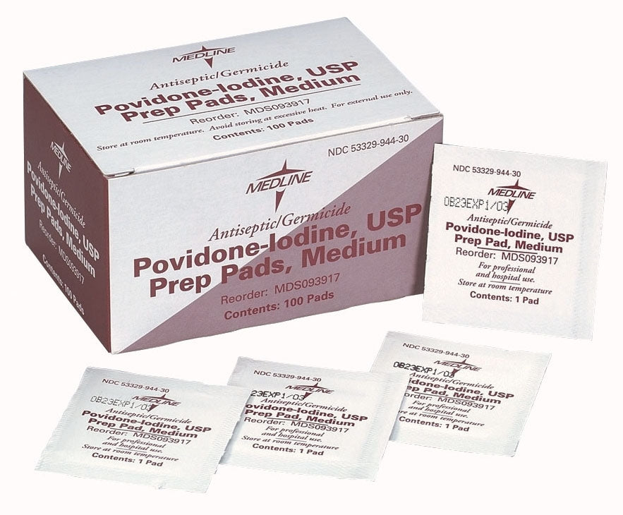 Medline PVP Prep Pad with 10% Povidone-Iodine
