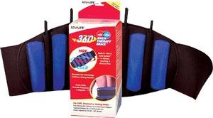 360 Cold Therapy Back Brace, Black, 26" to 50" Waist Size