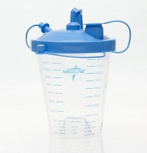 Medline Suction Canister with Float Lid & Tubing, 850 cc