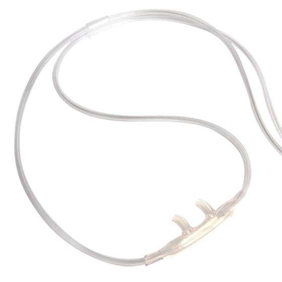 Salter Labs Quiet TLCannula Adult Oxygen Nasal Cannula, 7-Foot, Latex-Free
