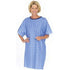 Salk Company Blue Plaid Tieback Patient Gown, One Size, Latex-Free