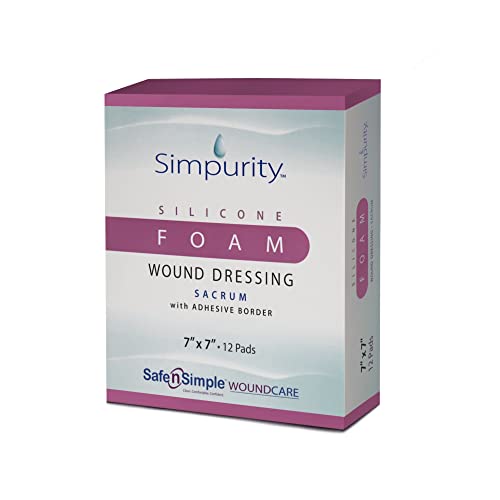 Safe N Simple Simpurity Sacrum Foam with Silicone Adhesive Border 7" x 7"