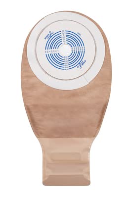Convatec Esteem One-Piece Drainable, 4" (100mm), Transparent, Standard With InvisiClose Tail Closure, With Stomahesive Cut-To-Fit