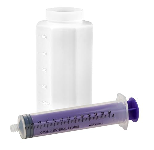 Cardinal Health Irrigation Kit, 60cc ENFit Piston Syringe and 500cc Container