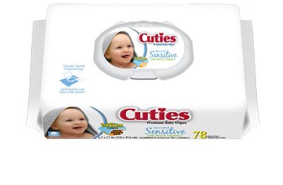 First Quality Cuties Sensitive Soft Wipes, 72 Count