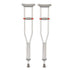 Medline Red Dot Standard Adult Push-button Auxiliary Crutches 44-52 Inch