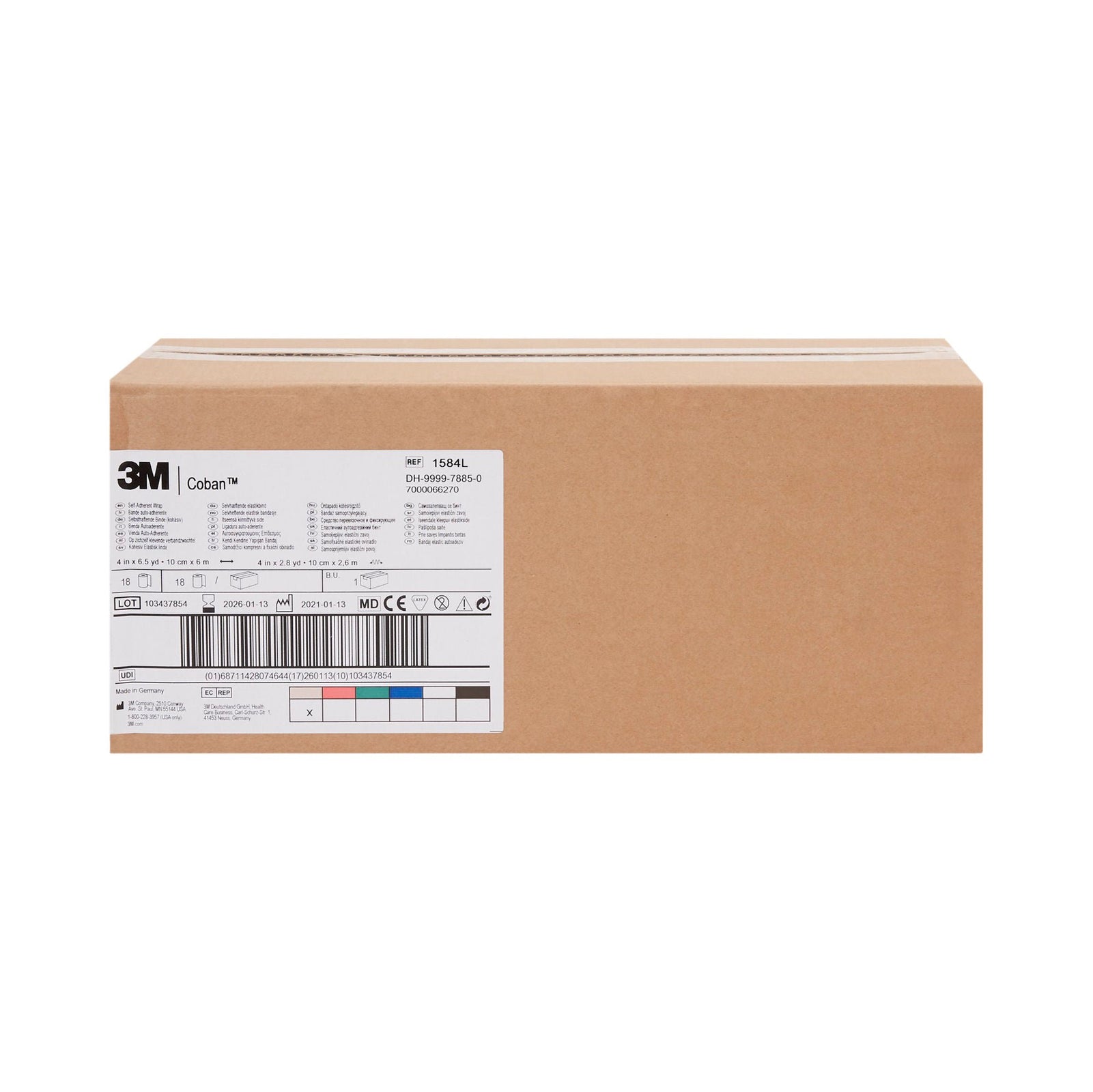 3M Coban Self-Adherent Wrap, Tan, 4 Inch x 6.5 Yard