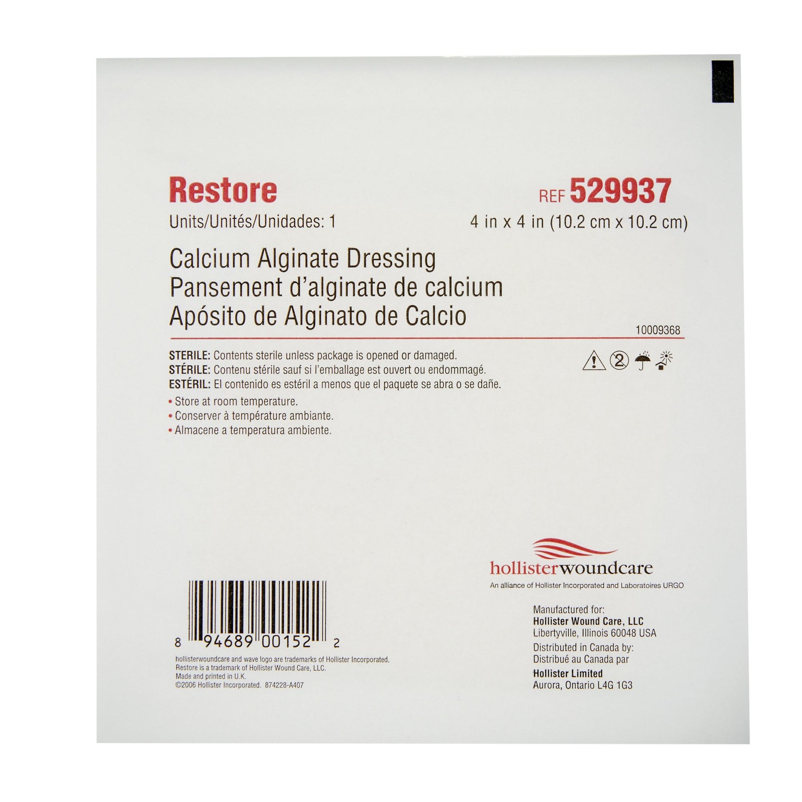 Restore™ Alginate Dressing 4 x 4 Inch Square