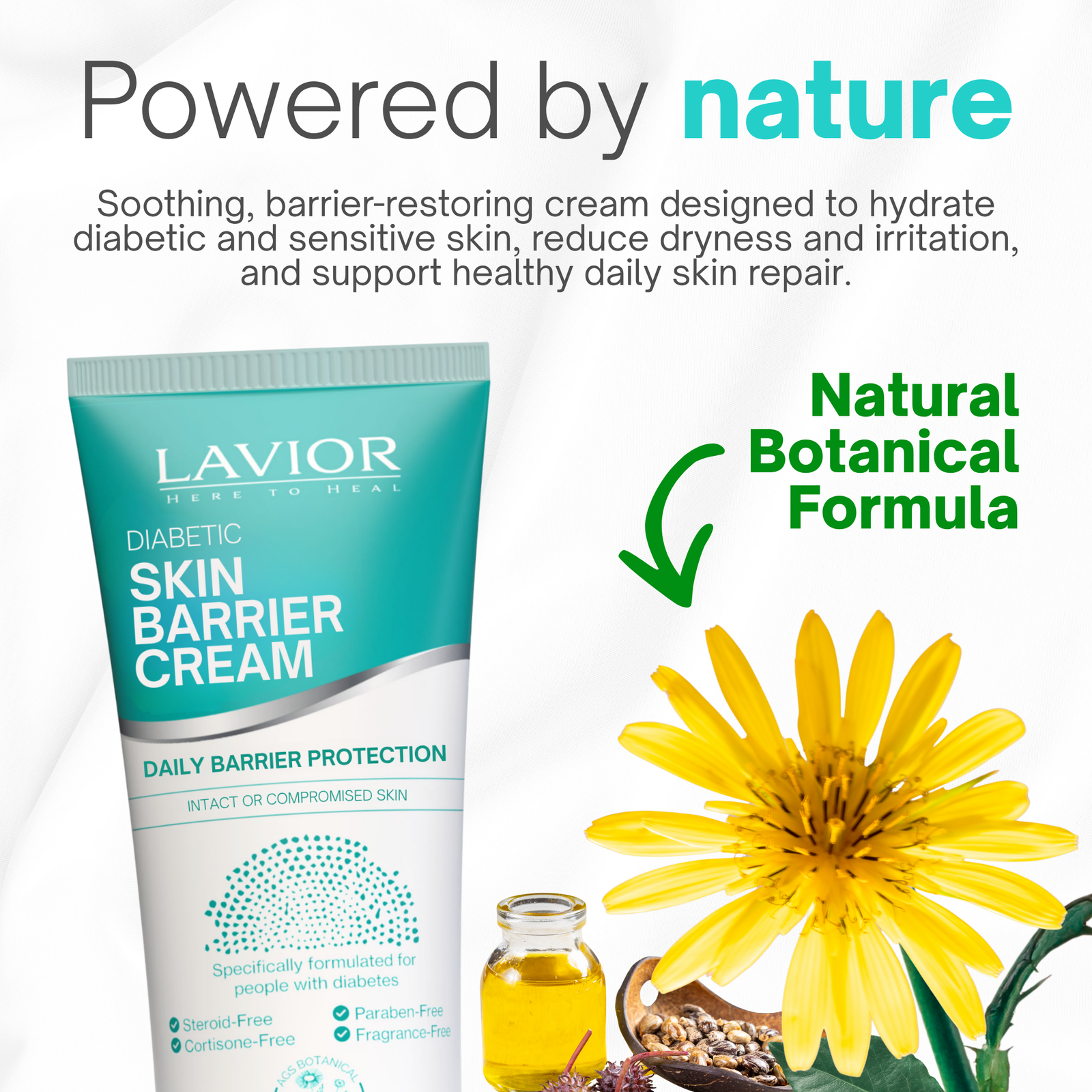 Lavior Diabetic Skin Barrier Cream Tube, 3.4 oz