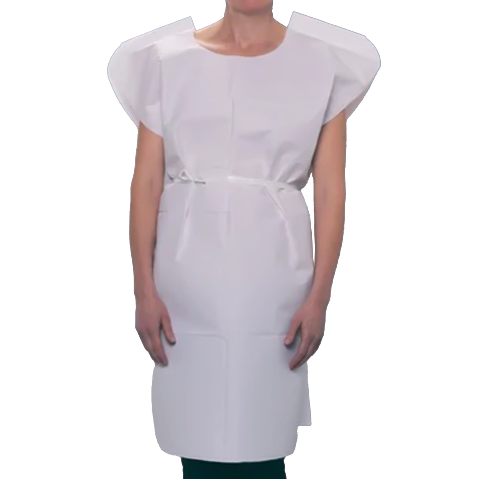 TIDI® Child Size White Disposable Patient Exam Gown