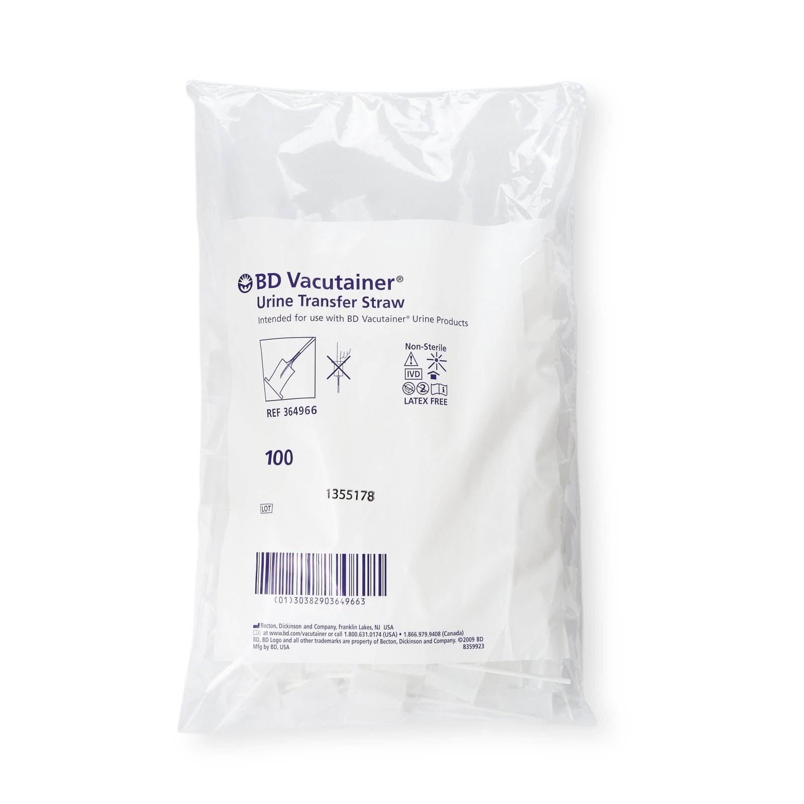 BD Vacutainer Urine Transfer Straw