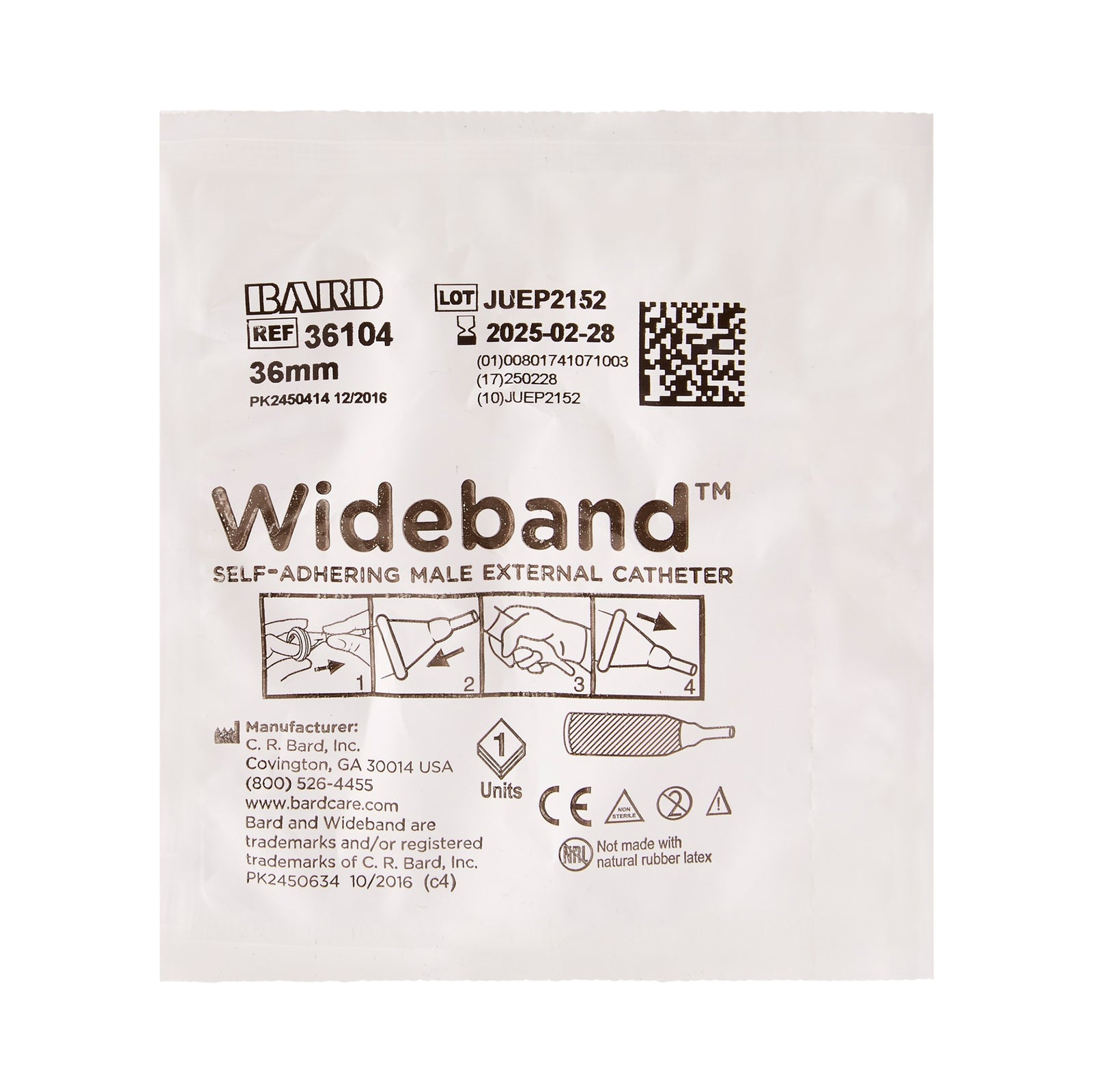 Bard Wide Band Male External Catheter
