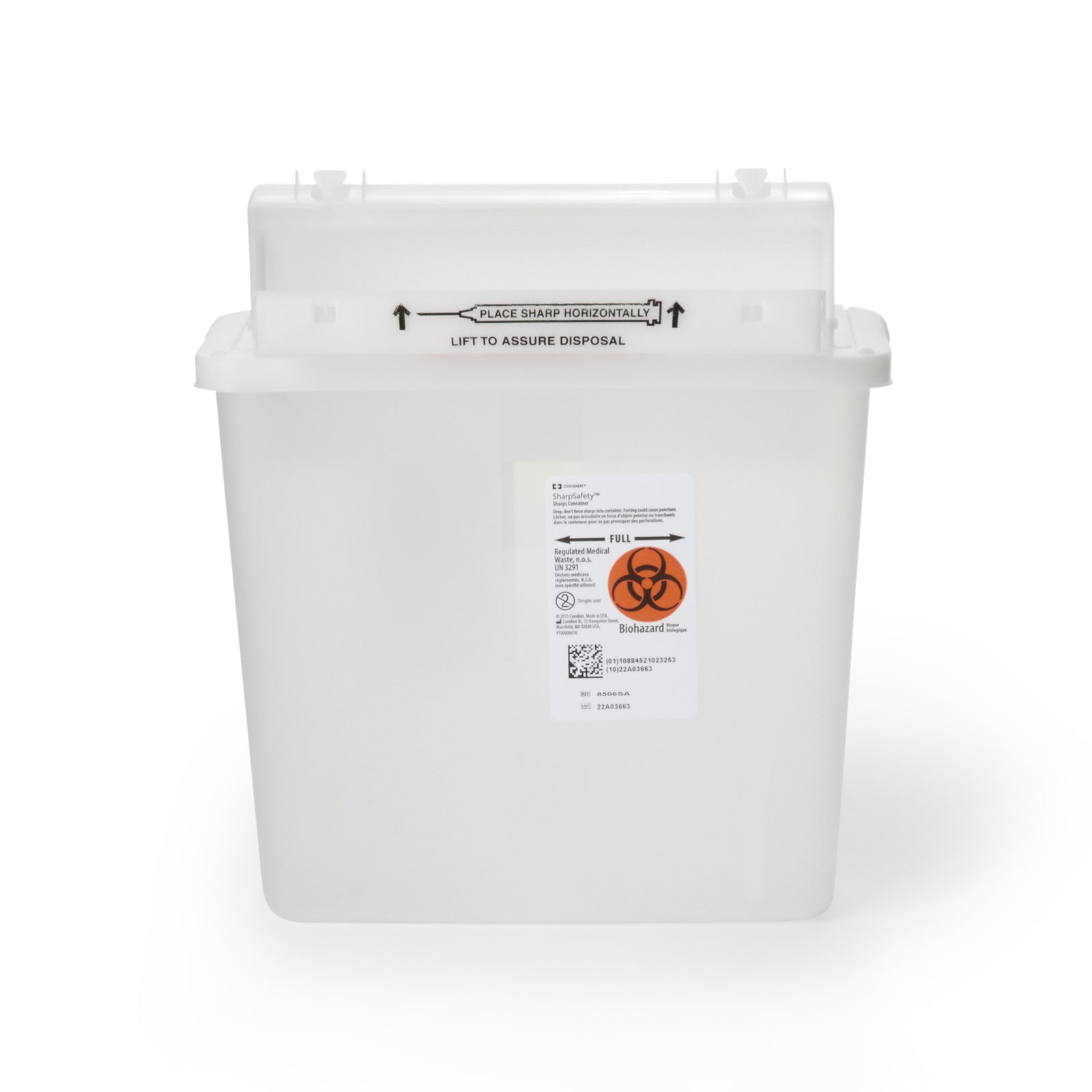 SharpStar In-Room Sharps Container 1.25 Gallon Front View