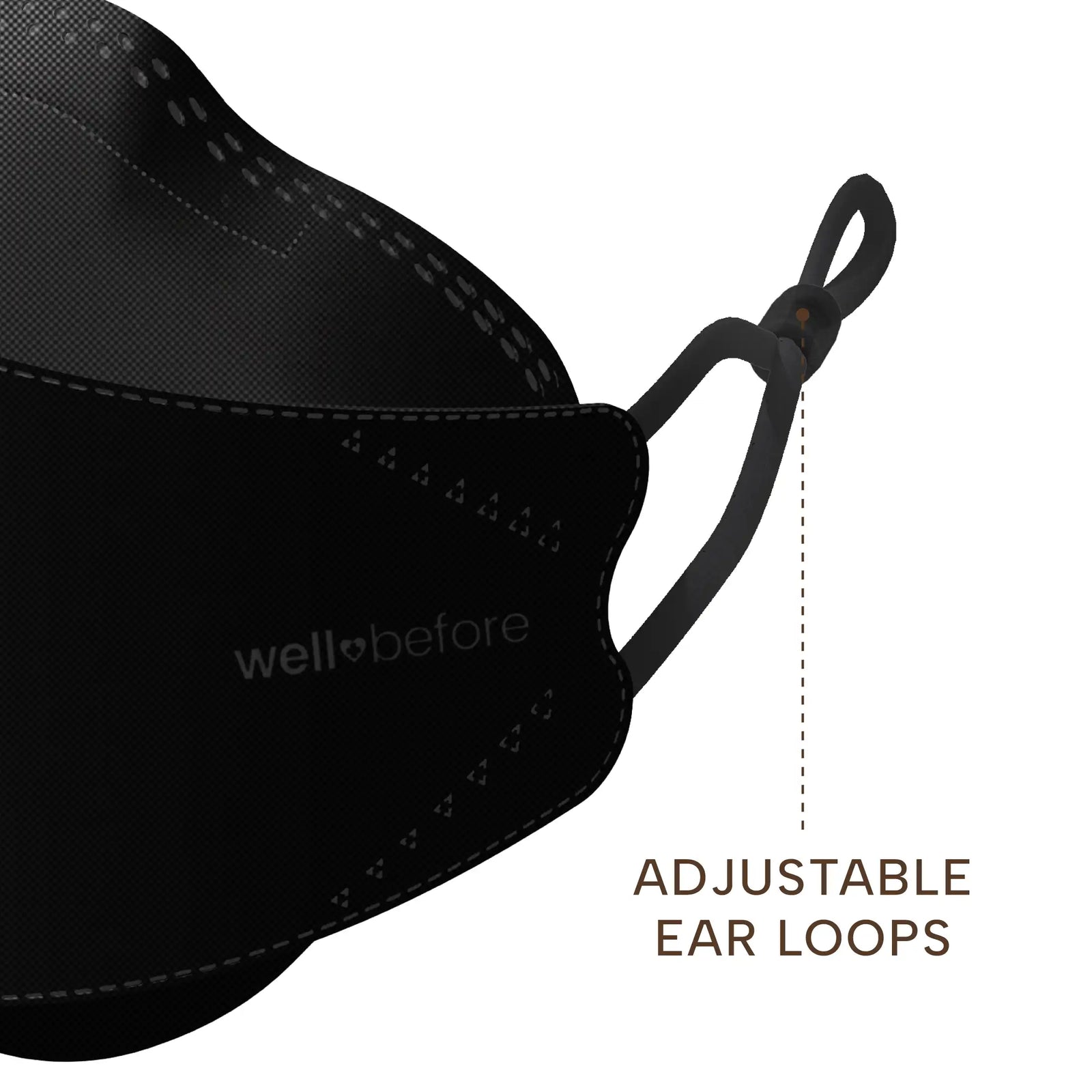 KN95 Face Mask | Individually Wrapped, Elastic Ear Loops - Bag of 10