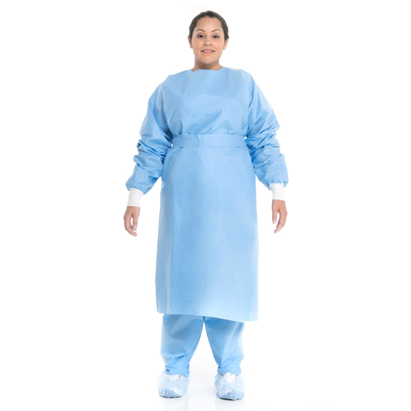 Halyard Protective Procedure Gown Large Blue NonSterile