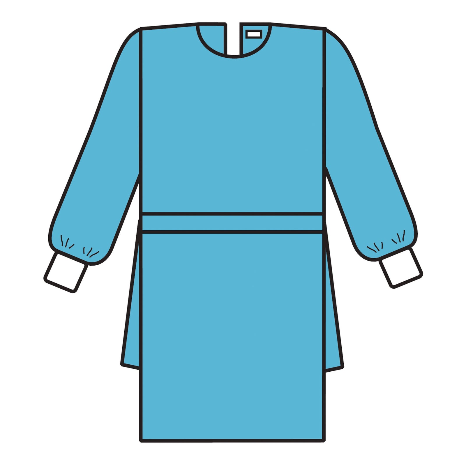 Halyard Protective Procedure Gown Large Blue NonSterile