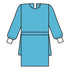Halyard Protective Procedure Gown Large Blue NonSterile