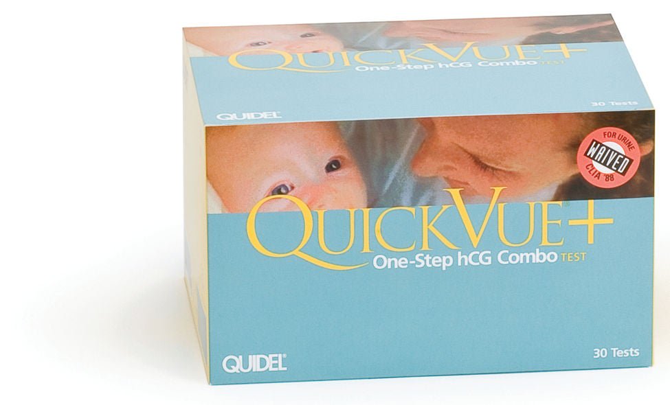 QuickVue+ One-Step hCG Combo Pregnancy Test Kit, 30 Tests