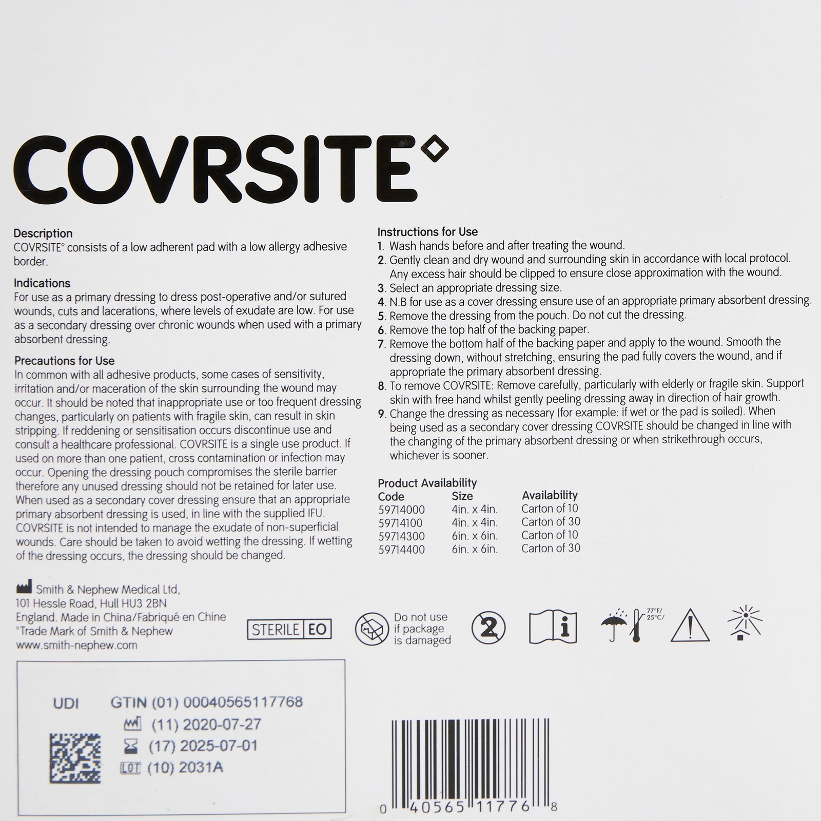Smith & Nephew CoverSite Composite Dressing