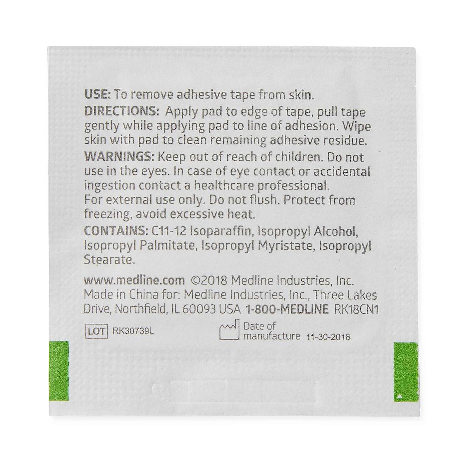 Medline Adhesive Remover Wipes