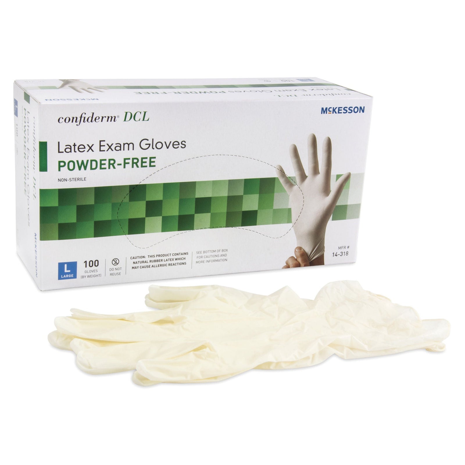 McKesson Confiderm DCL Powder-Free Latex Exam Gloves