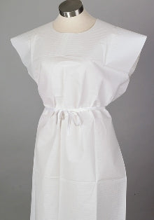 TIDI Products Patient Exam Gown - Medium White