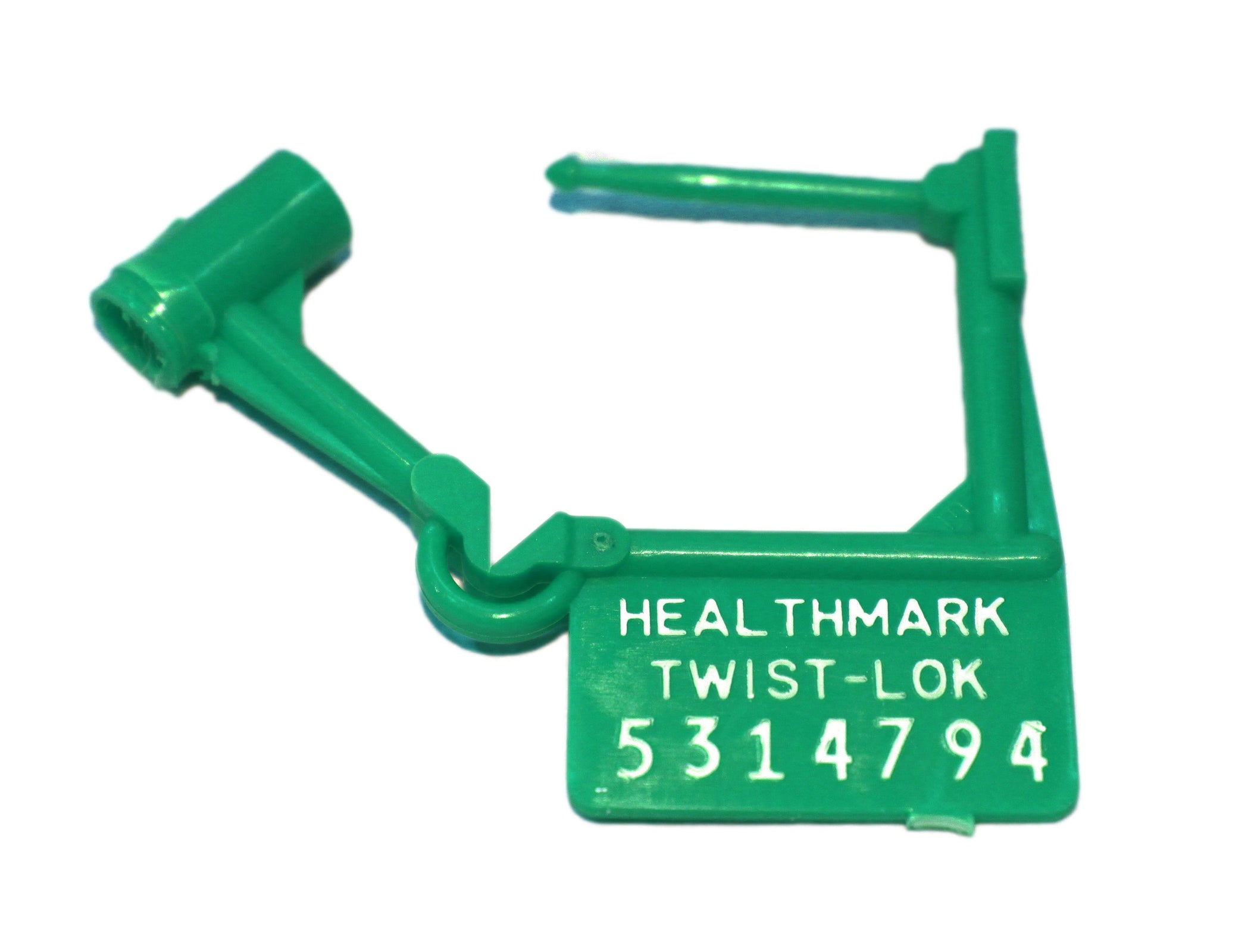 Twist-Loks Numbered Green Plastic Tamper Evident Seals 1 Inch - Pack of 100