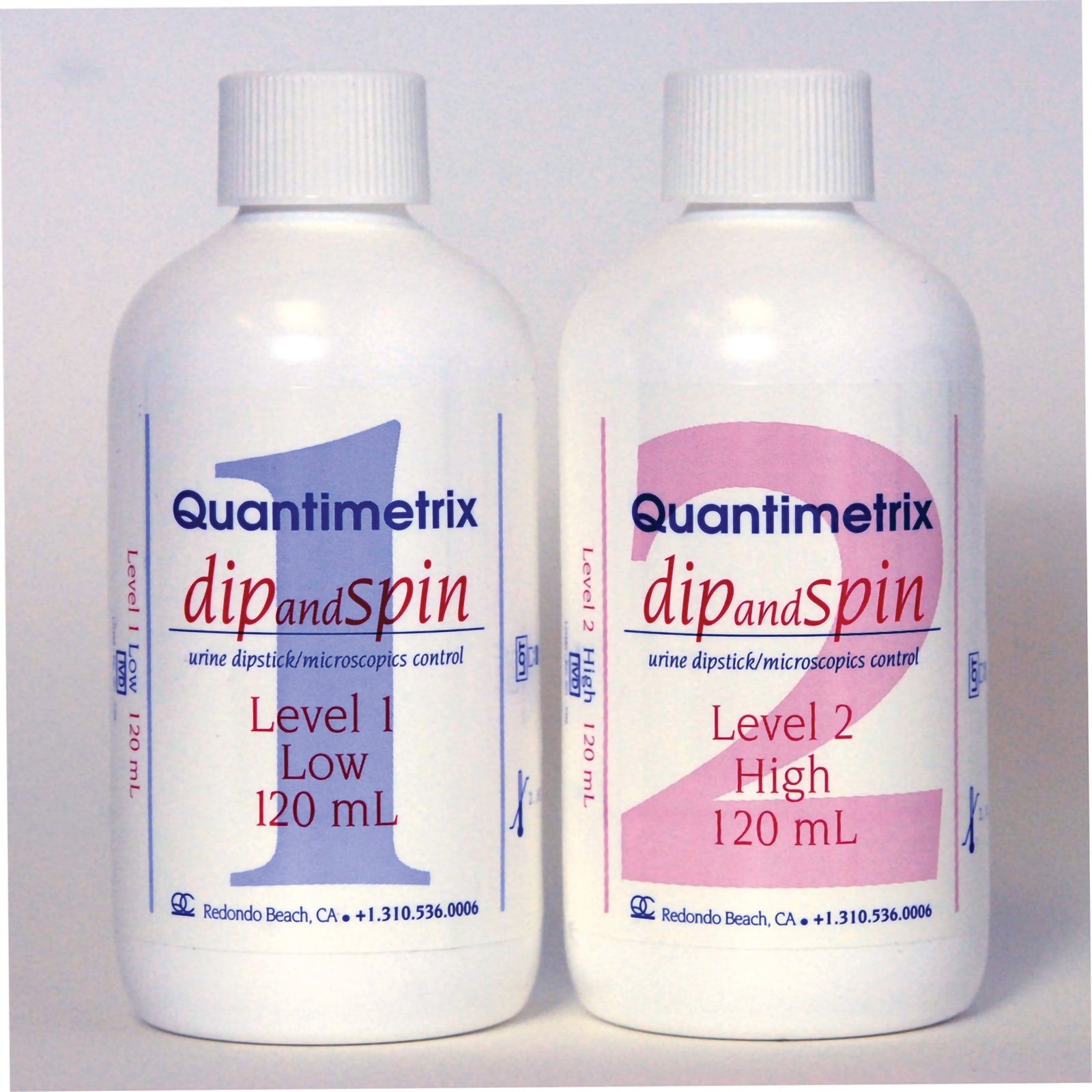 Dip&Spin® Urinalysis Control Set Level 1 & 2, 4 x 120 mL
