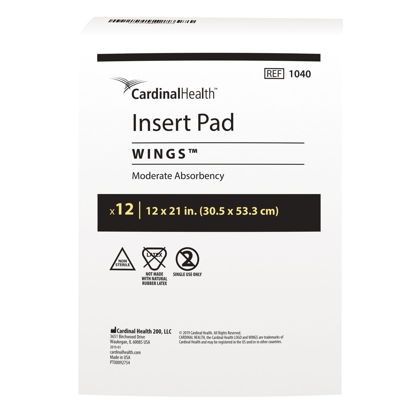 Cardinal Health Contoured Undergarment Liner – Medium