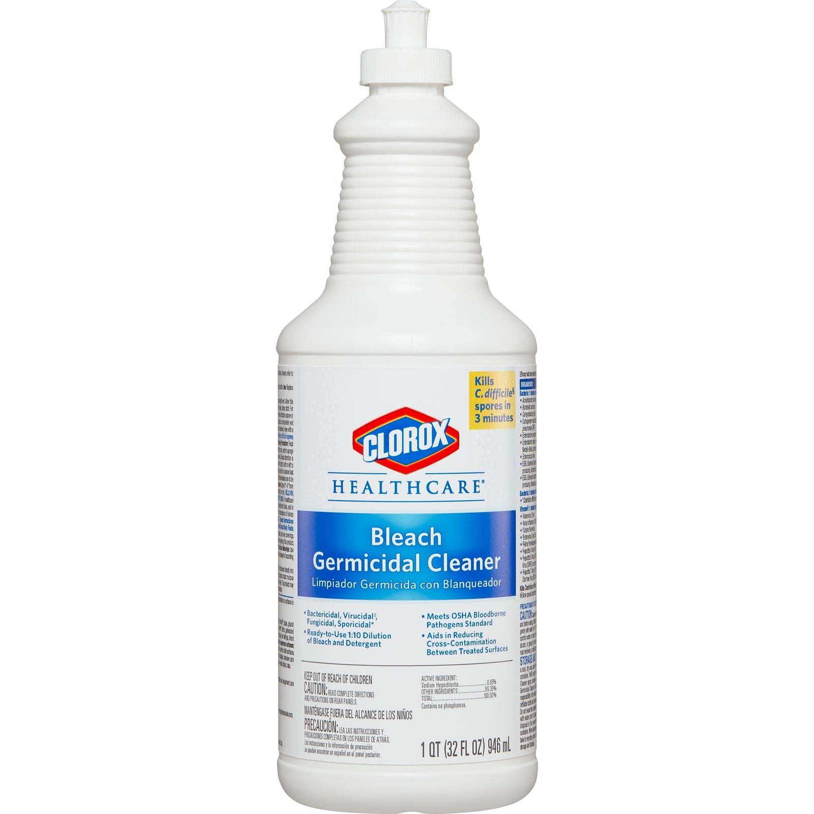 Clorox Healthcare Bleach Germicidal Surface Disinfectant Cleaner 32 oz