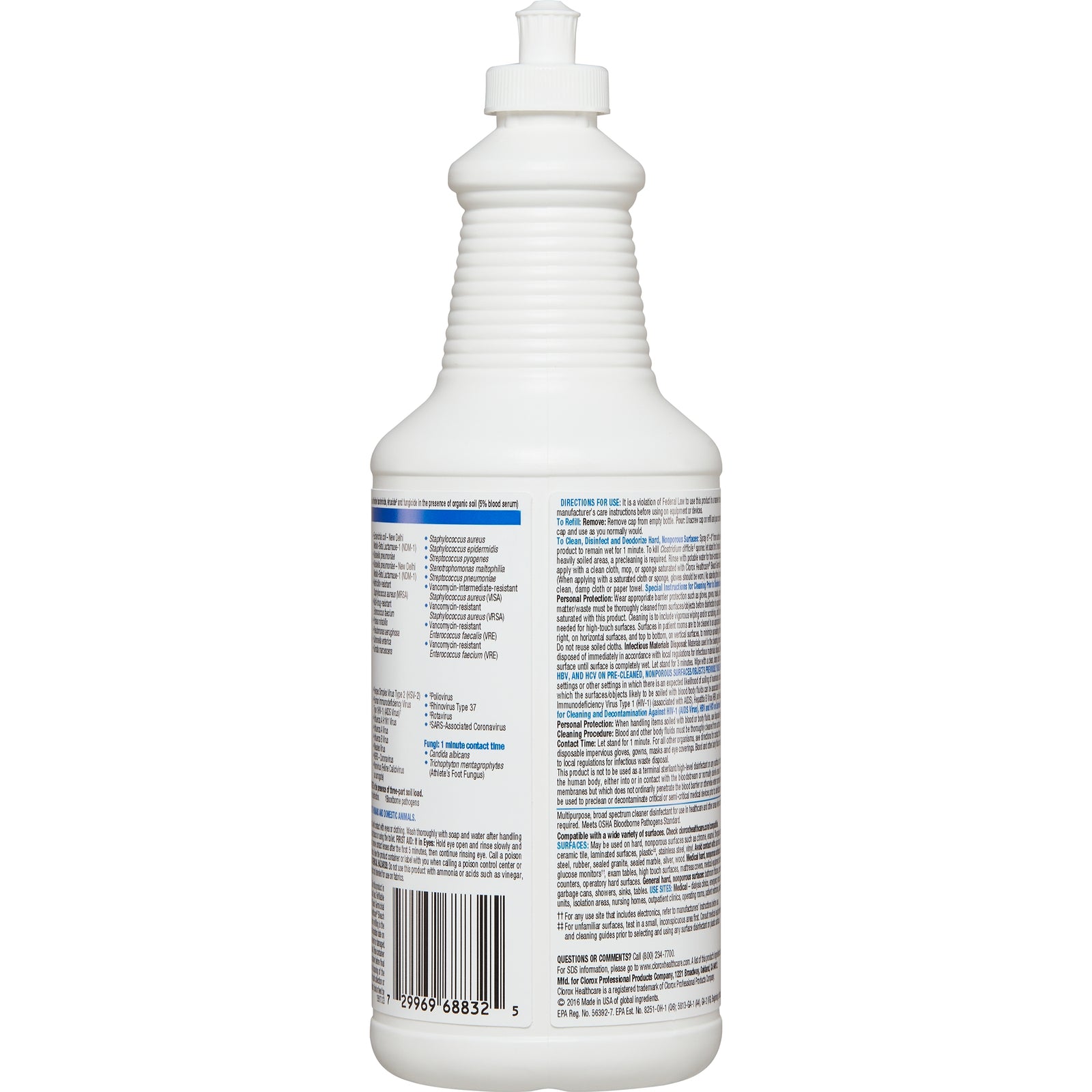 Clorox Healthcare Bleach Germicidal Surface Disinfectant Cleaner 32 oz