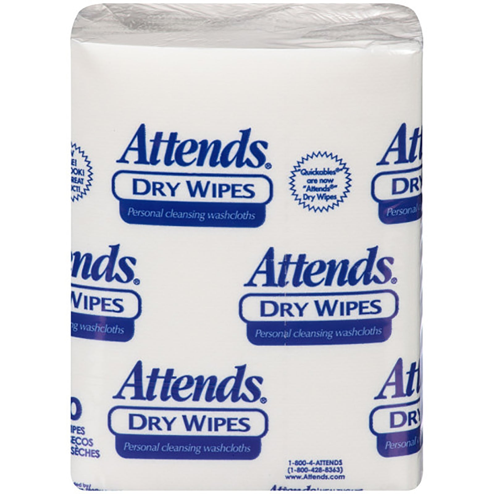 Attends Healthcare Dry Heavy Weight Wipe, 10 x 13 Inch