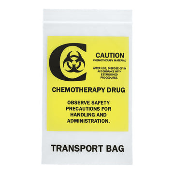 Hazardous Drug Transport Bag Clear 6 x 9 Inch