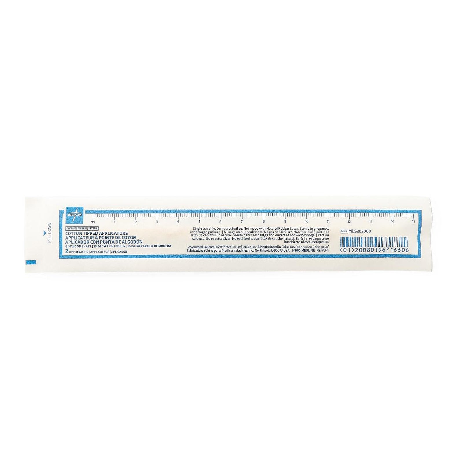 Medline Sterile Cotton-Tipped Swabsticks 6 Inch