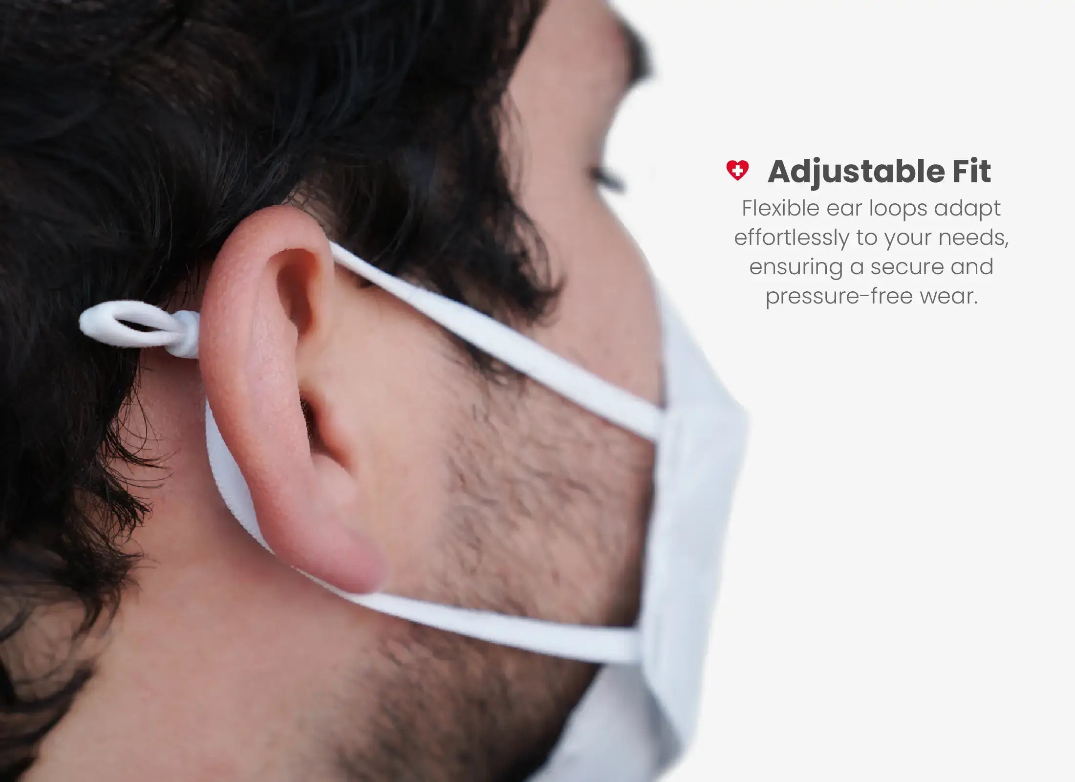 KN95 3D Face Mask | Comfort 3D Fit, Adjustable Ear Loops